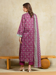 edenrobe Allure Unstitched Printed Khaddar 3Pc Suit EWU5A3-35905