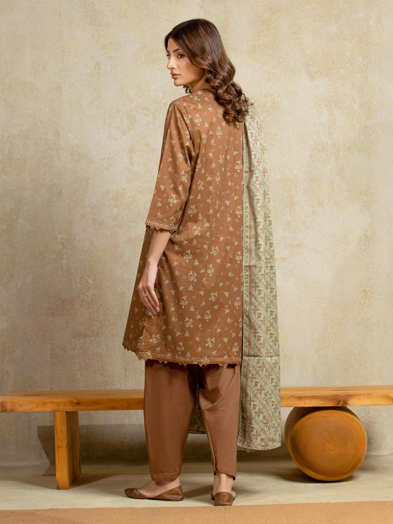 edenrobe Allure Unstitched Printed Khaddar 3Pc Suit EWU5A3-35908