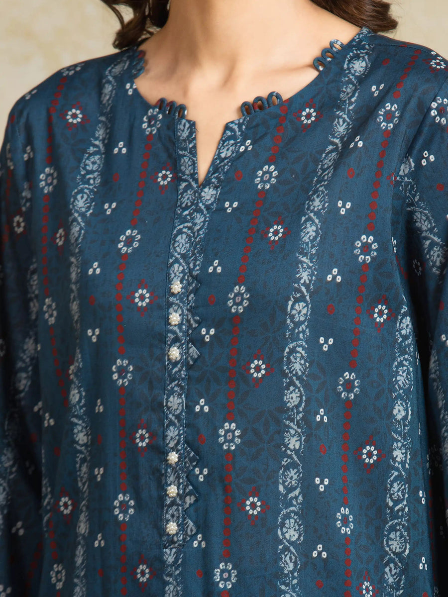 edenrobe Allure Unstitched Printed Khaddar 3Pc Suit EWU5A3-35909