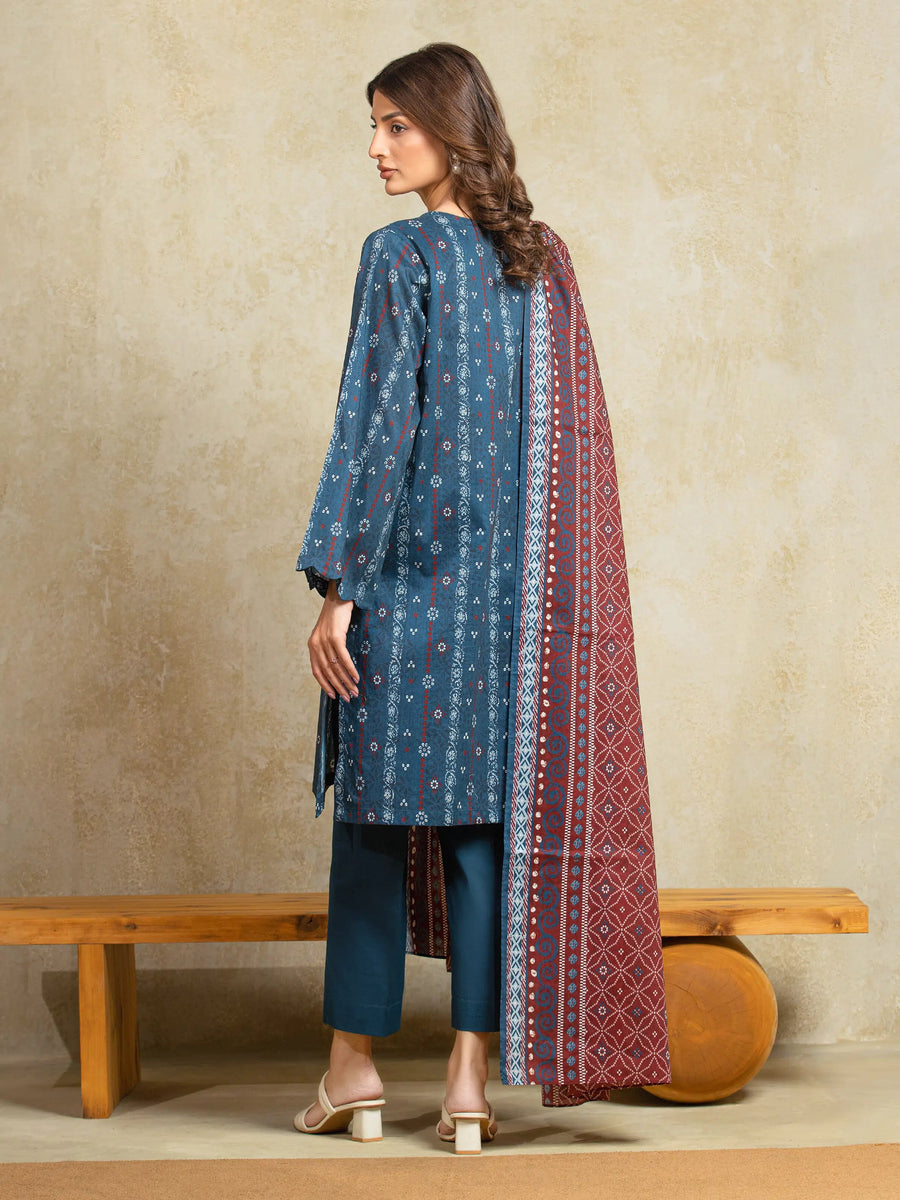 edenrobe Allure Unstitched Printed Khaddar 3Pc Suit EWU5A3-35909
