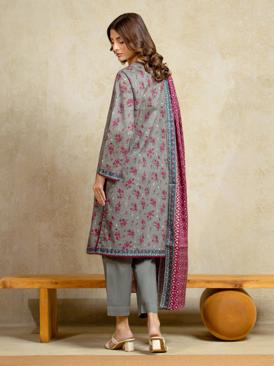 edenrobe Allure Unstitched Printed Khaddar 3Pc Suit EWU5A3-35911