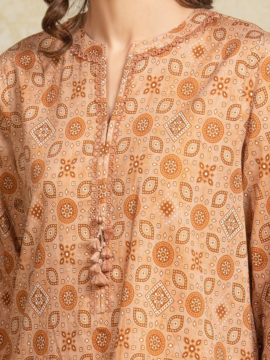 edenrobe Allure Unstitched Printed Khaddar 3Pc Suit EWU5A3-35912