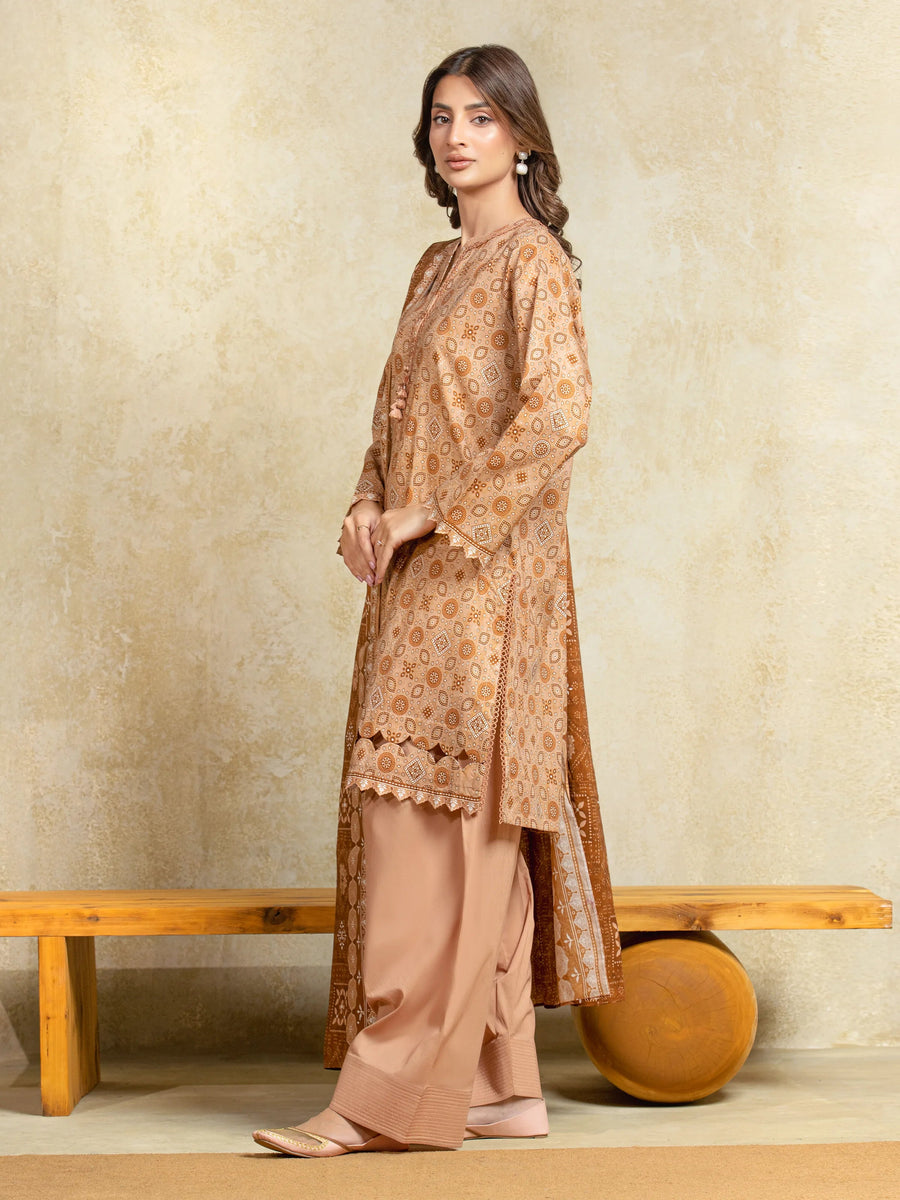 edenrobe Allure Unstitched Printed Khaddar 3Pc Suit EWU5A3-35912