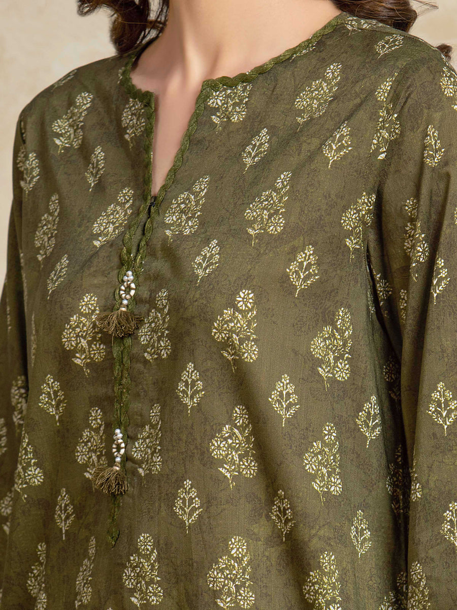 edenrobe Allure Unstitched Printed Khaddar 3Pc Suit EWU5A3-35913