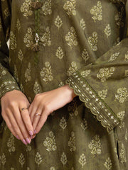 edenrobe Allure Unstitched Printed Khaddar 3Pc Suit EWU5A3-35913