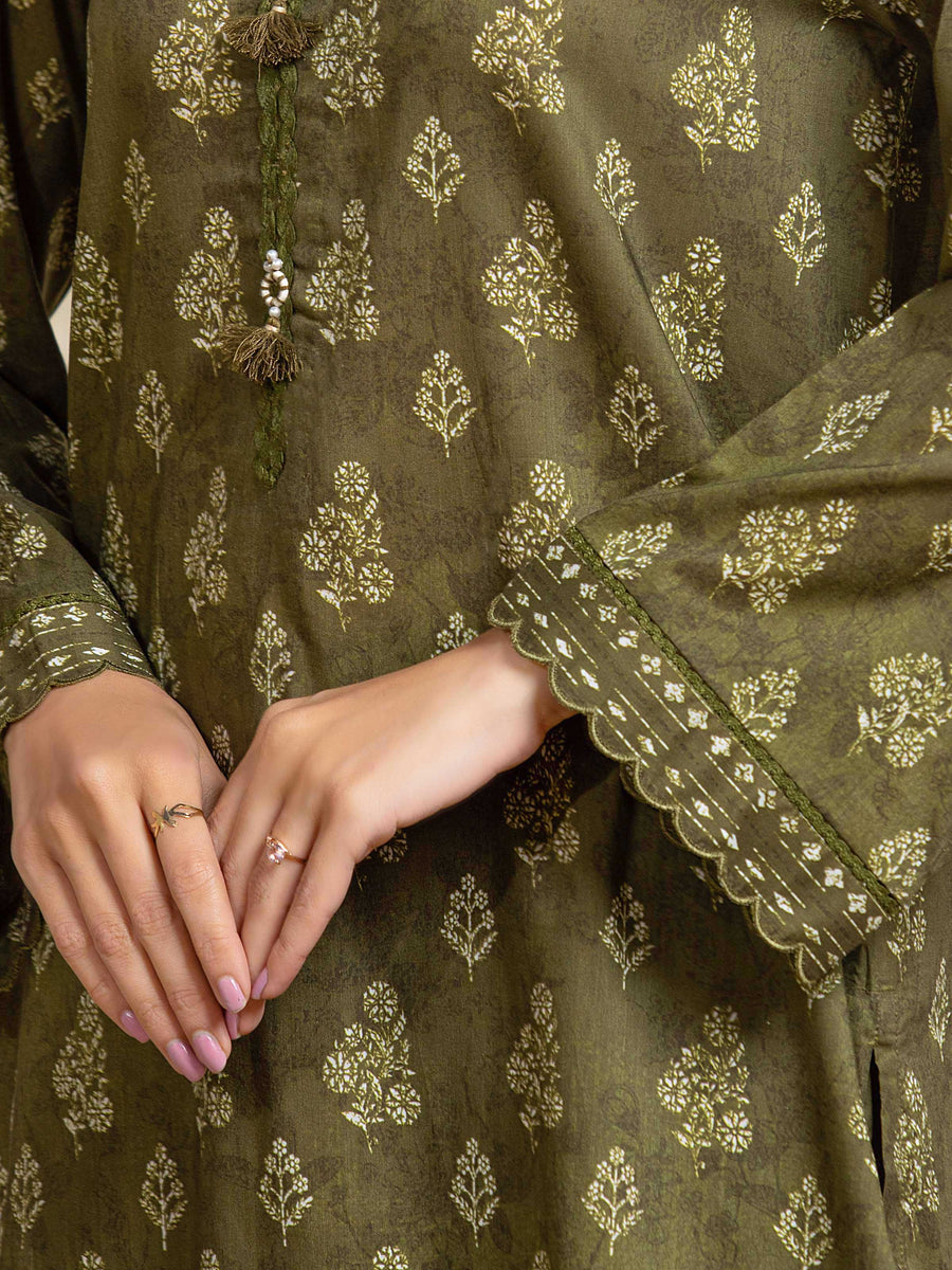 edenrobe Allure Unstitched Printed Khaddar 3Pc Suit EWU5A3-35913