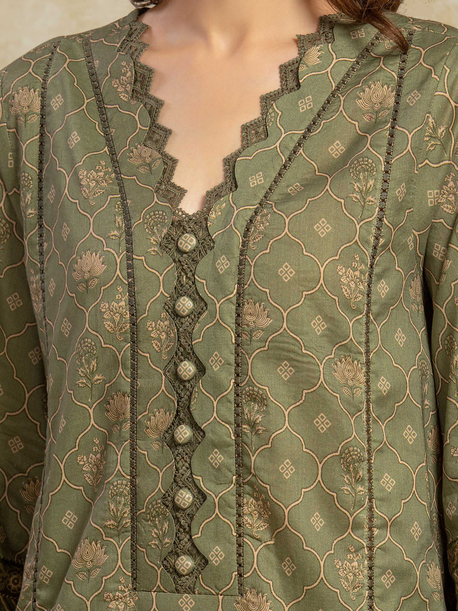 edenrobe Allure Unstitched Printed Khaddar 3Pc Suit EWU5A3-35916