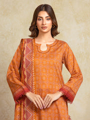 edenrobe Allure Unstitched Printed Khaddar 3Pc Suit EWU5A3-35917