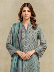 edenrobe Allure Unstitched Printed Khaddar 3Pc Suit EWU5A3-35918