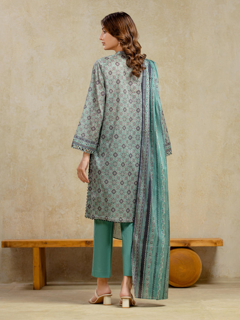 edenrobe Allure Unstitched Printed Khaddar 3Pc Suit EWU5A3-35918