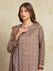 edenrobe Allure Unstitched Printed Khaddar 3Pc Suit EWU5A3-35919