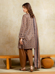 edenrobe Allure Unstitched Printed Khaddar 3Pc Suit EWU5A3-35919