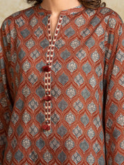edenrobe Allure Unstitched Printed Khaddar 3Pc Suit EWU5A3-35920