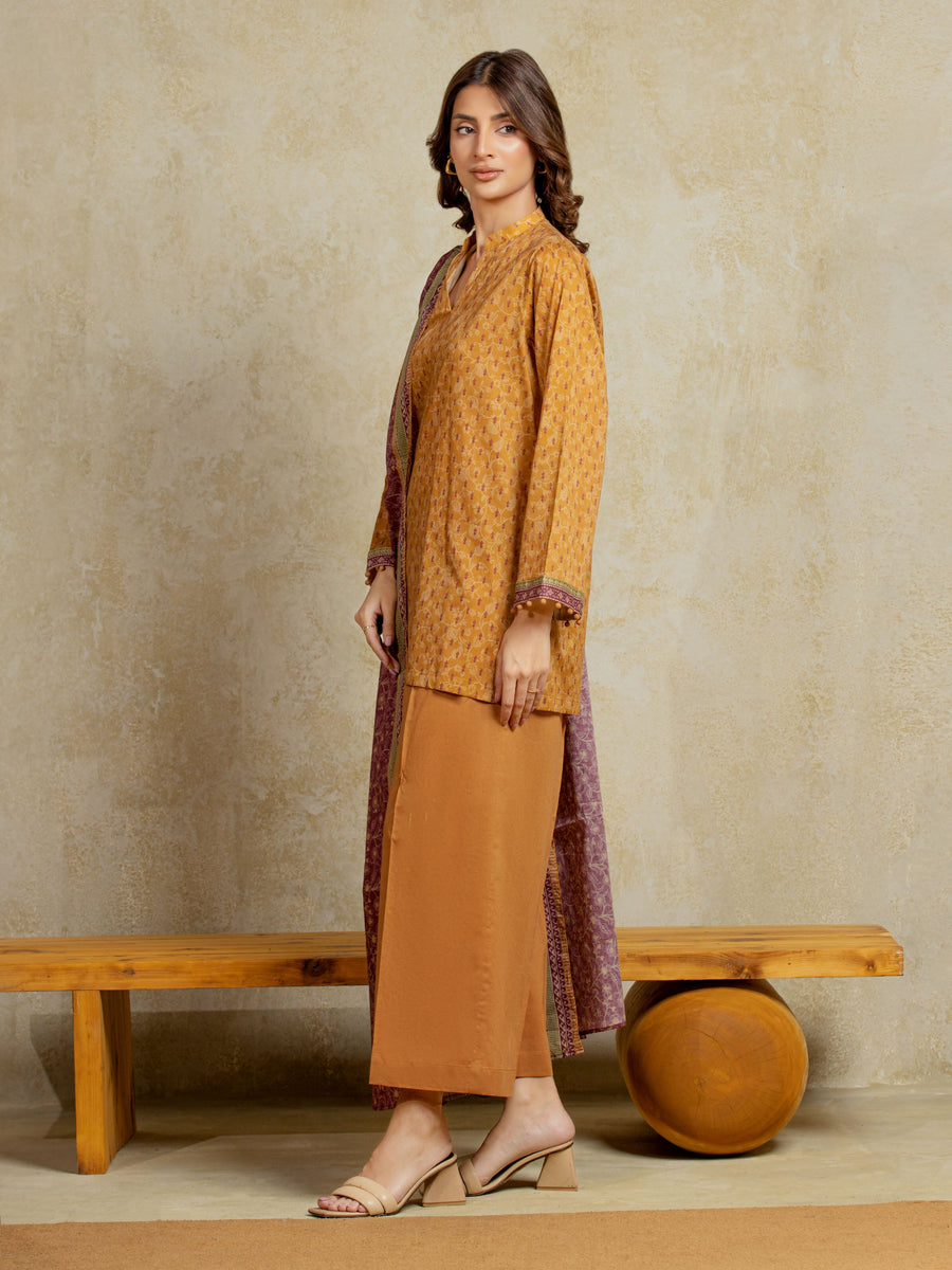 edenrobe Allure Unstitched Printed Khaddar 3Pc Suit EWU5A3-35923