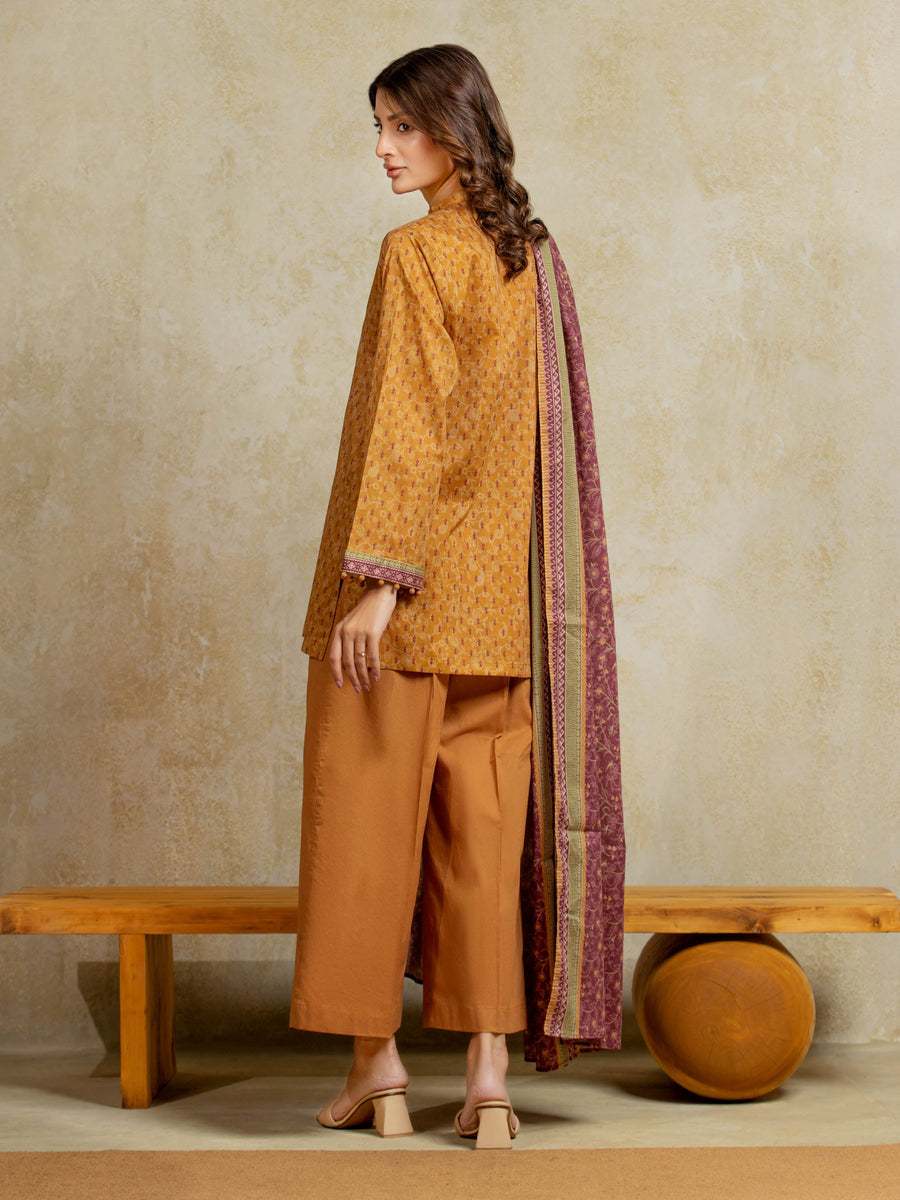 edenrobe Allure Unstitched Printed Khaddar 3Pc Suit EWU5A3-35923