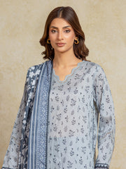edenrobe Allure Unstitched Printed Khaddar 3Pc Suit EWU5A3-35924
