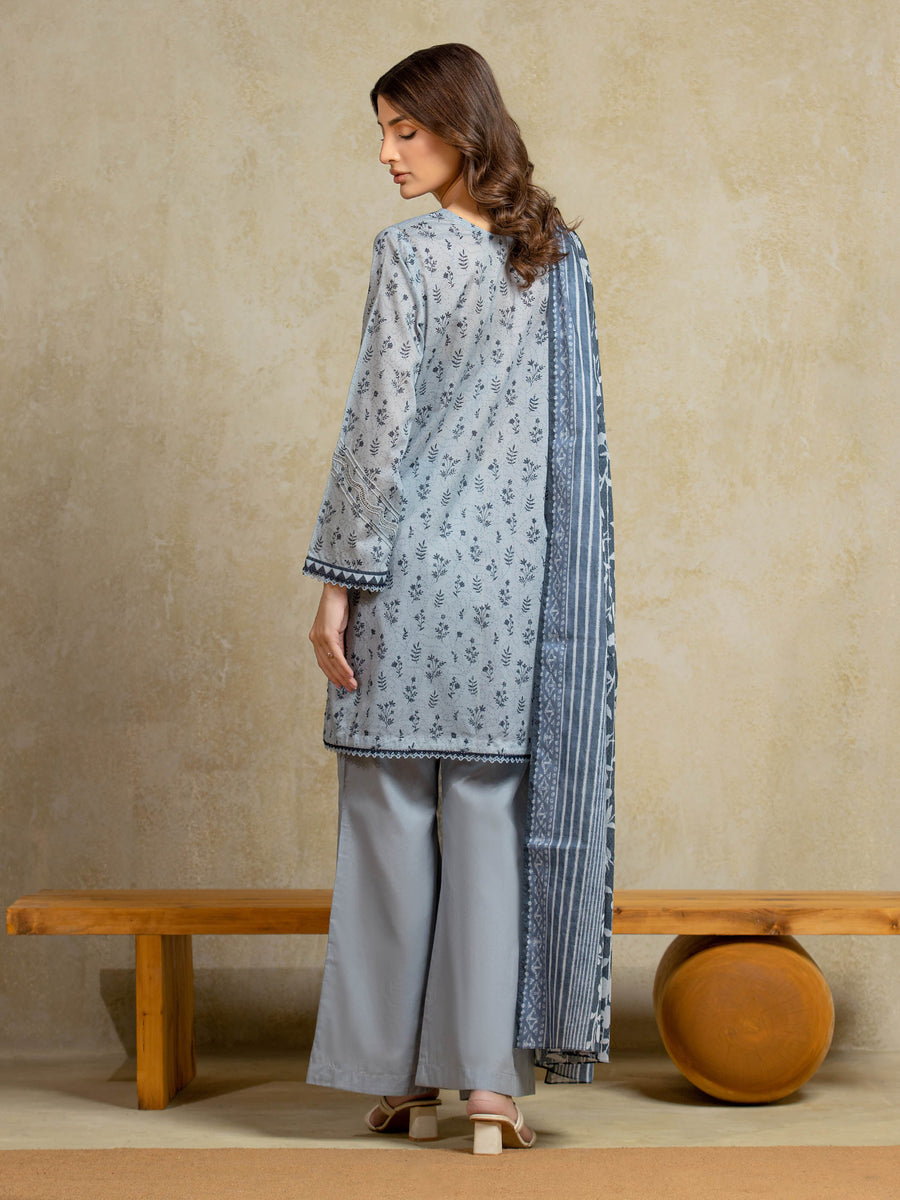 edenrobe Allure Unstitched Printed Khaddar 3Pc Suit EWU5A3-35924