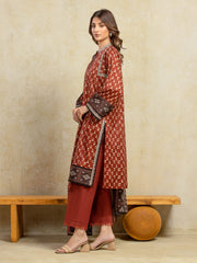 edenrobe Allure Unstitched Printed Khaddar 3Pc Suit EWU5A3-35929