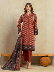 edenrobe Allure Unstitched Printed Khaddar 3Pc Suit EWU5A3-35929