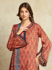 edenrobe Allure Unstitched Printed Khaddar 3Pc Suit EWU5A3-35931