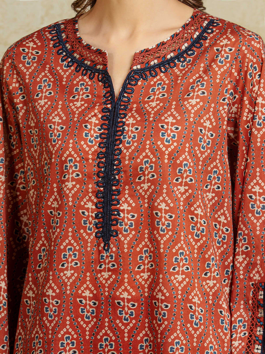 edenrobe Allure Unstitched Printed Khaddar 3Pc Suit EWU5A3-35931