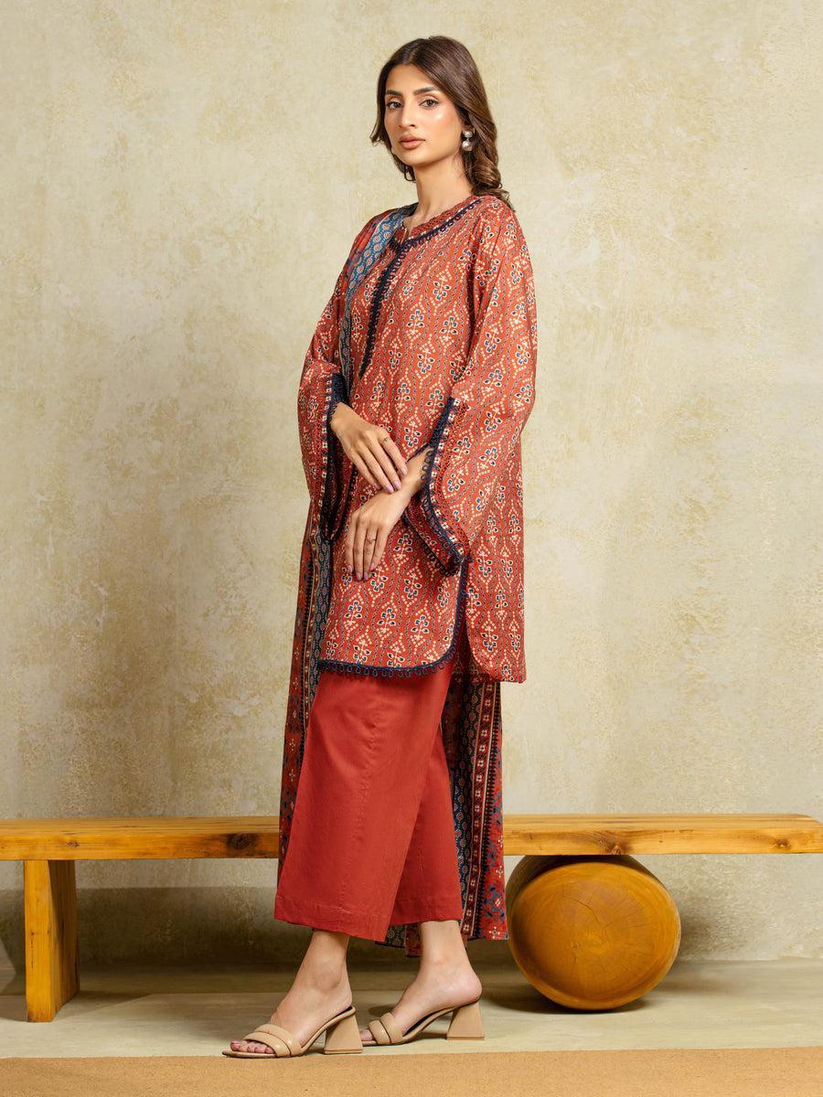 edenrobe Allure Unstitched Printed Khaddar 3Pc Suit EWU5A3-35931