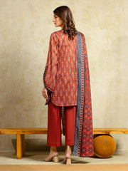 edenrobe Allure Unstitched Printed Khaddar 3Pc Suit EWU5A3-35931