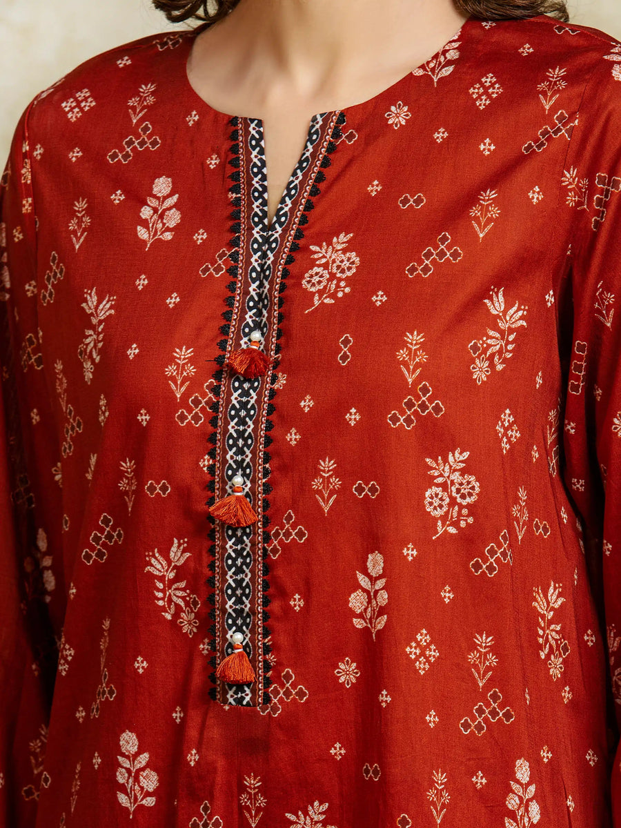 edenrobe Allure Unstitched Printed Khaddar 3Pc Suit EWU5A3-35935