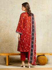 edenrobe Allure Unstitched Printed Khaddar 3Pc Suit EWU5A3-35935