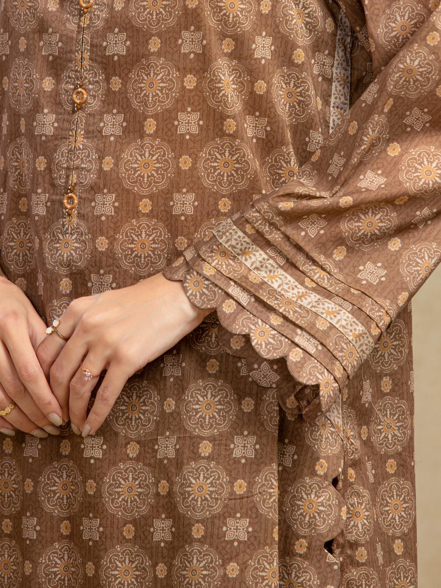 edenrobe Allure Unstitched Printed Khaddar 3Pc Suit EWU5A3-35940