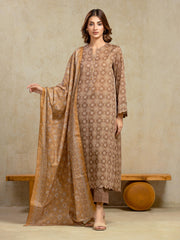 edenrobe Allure Unstitched Printed Khaddar 3Pc Suit EWU5A3-35940