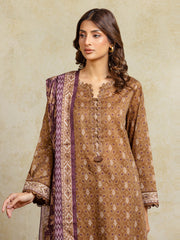 edenrobe Allure Unstitched Printed Khaddar 3Pc Suit EWU5A3-35942