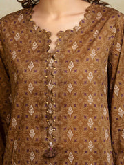 edenrobe Allure Unstitched Printed Khaddar 3Pc Suit EWU5A3-35942