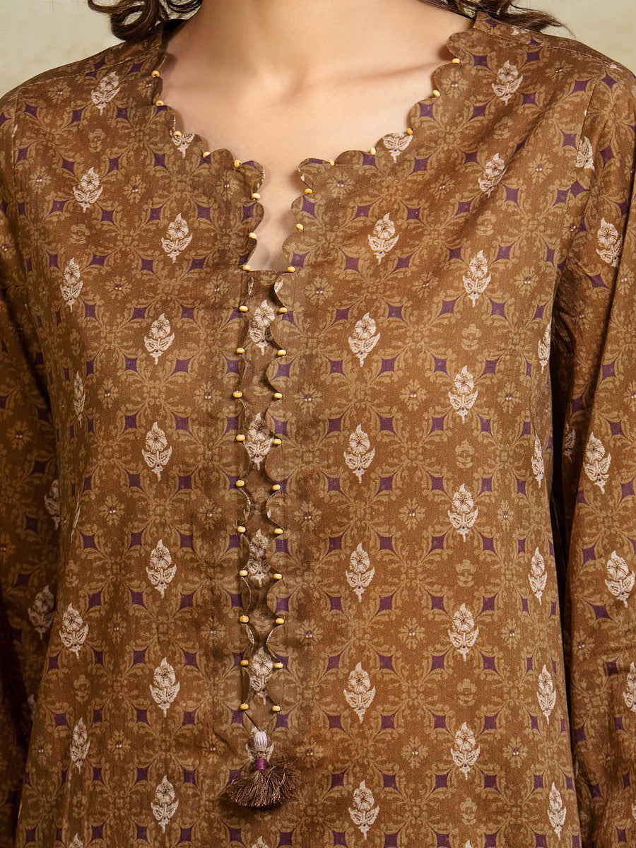 edenrobe Allure Unstitched Printed Khaddar 3Pc Suit EWU5A3-35942