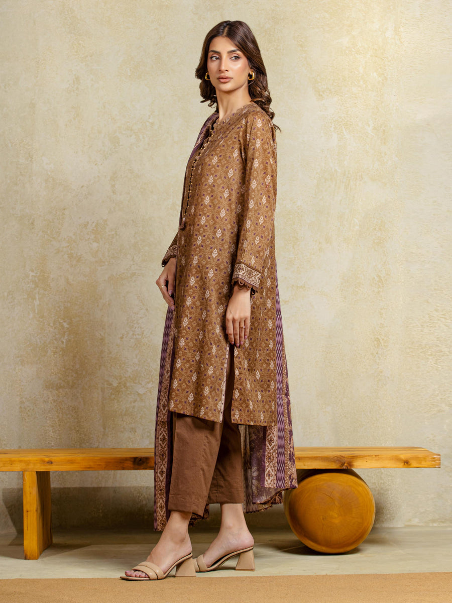 edenrobe Allure Unstitched Printed Khaddar 3Pc Suit EWU5A3-35942