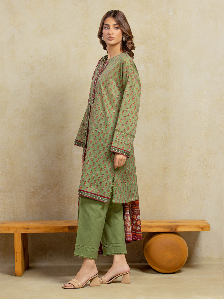 edenrobe Allure Unstitched Printed Khaddar 3Pc Suit EWU5A3-35943