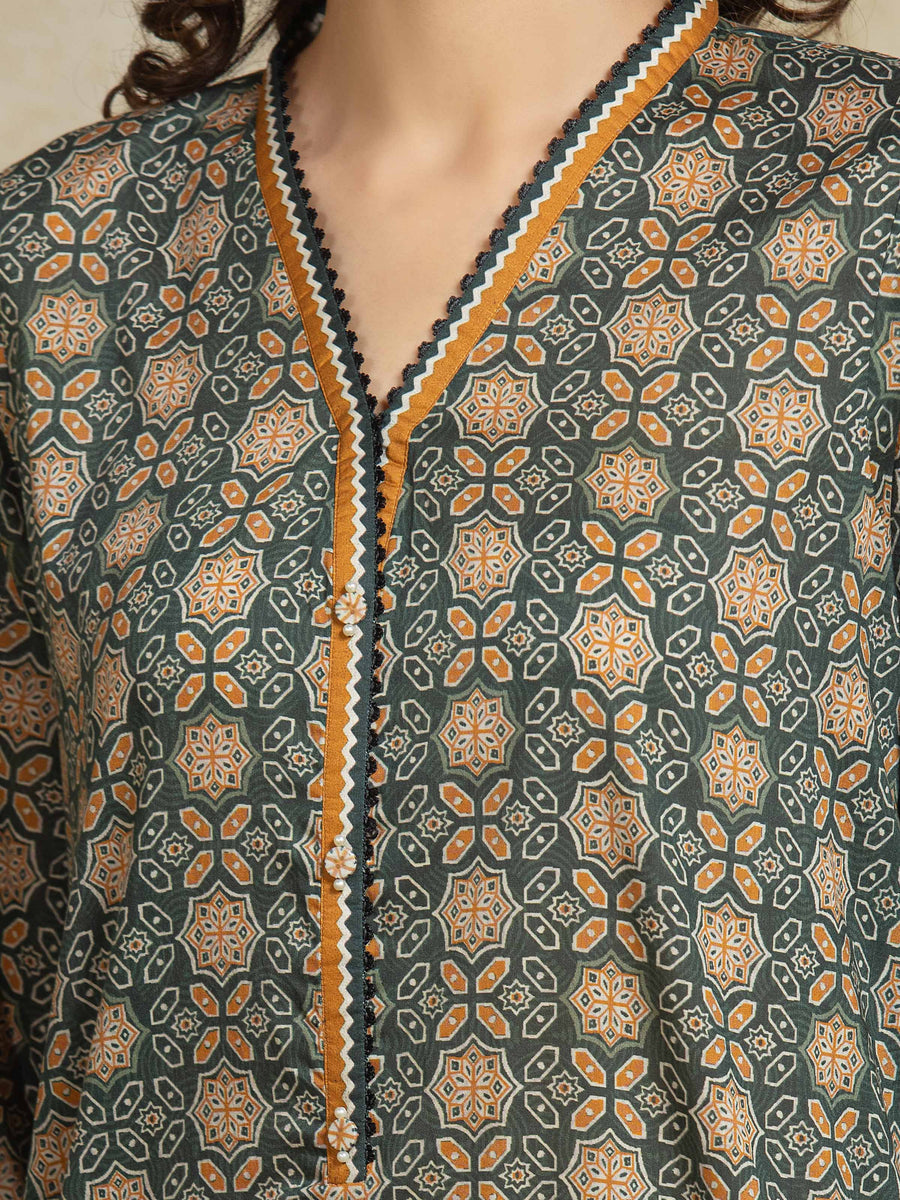 edenrobe Allure Unstitched Printed Khaddar 3Pc Suit EWU5A3-35945