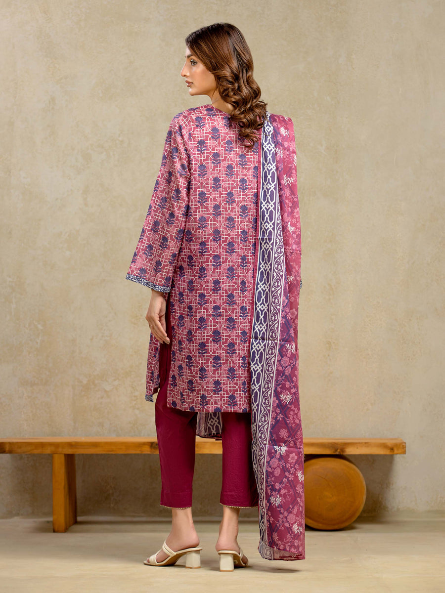 edenrobe Allure Unstitched Printed Khaddar 3Pc Suit EWU5A3-35947