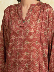 edenrobe Allure Unstitched Printed Khaddar 3Pc Suit EWU5A3-35950
