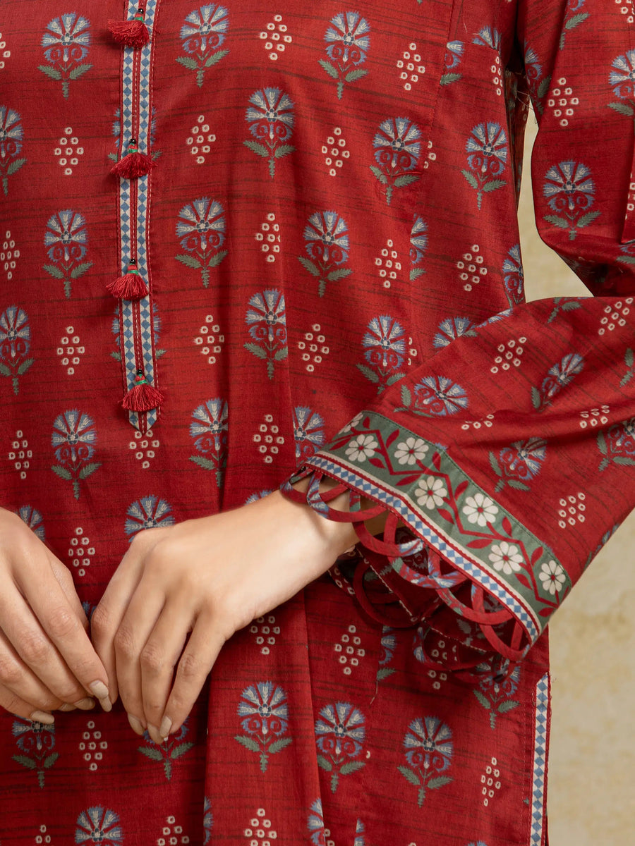 edenrobe Allure Unstitched Printed Khaddar 3Pc Suit EWU5A3-35951