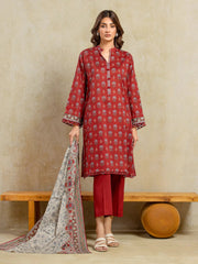 edenrobe Allure Unstitched Printed Khaddar 3Pc Suit EWU5A3-35951