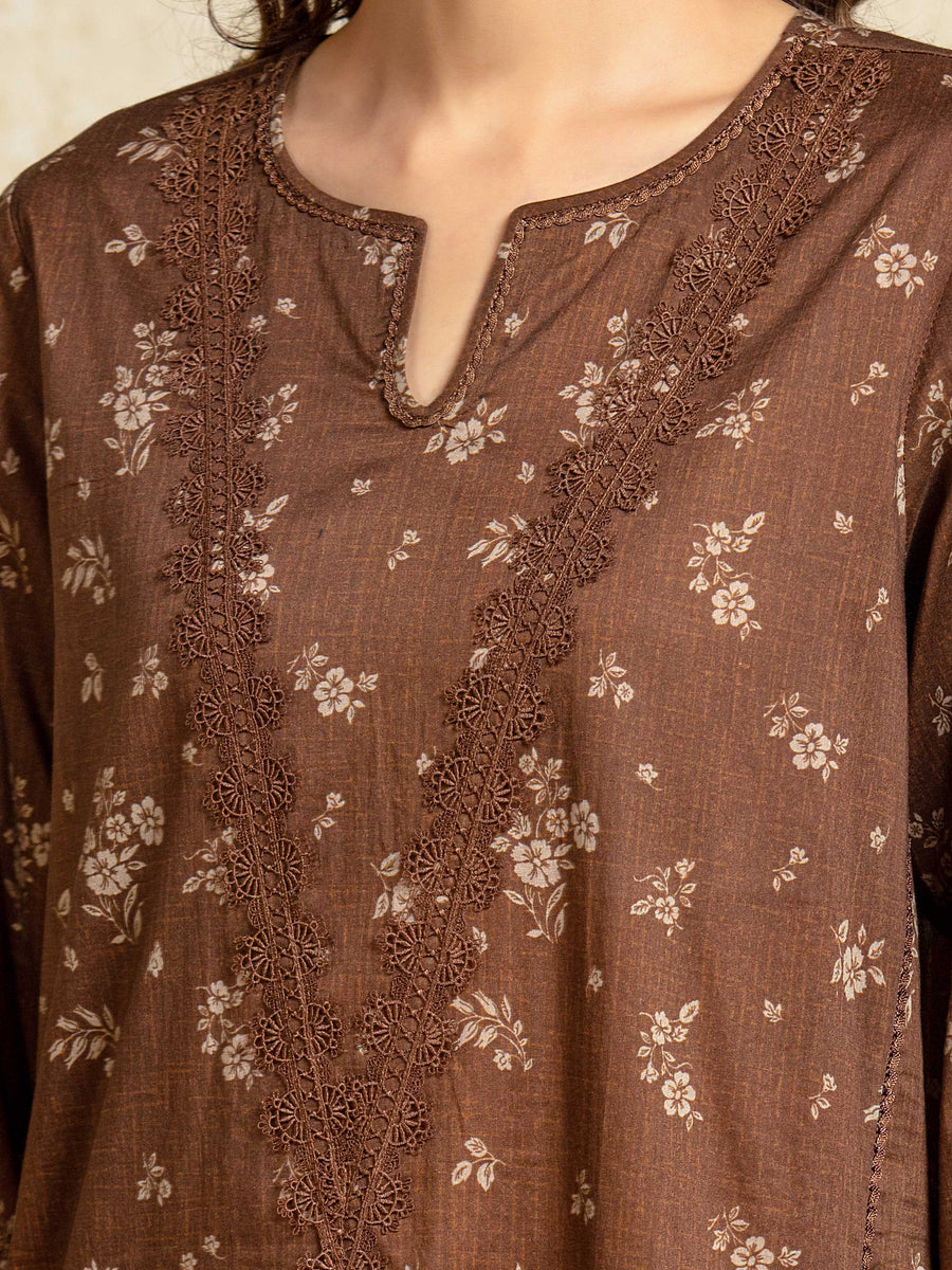 edenrobe Allure Unstitched Printed Khaddar 3Pc Suit EWU5A3-35952