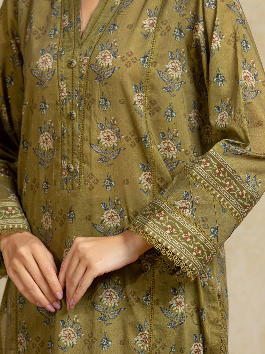 edenrobe Allure Unstitched Printed Khaddar 3Pc Suit EWU5A3-35957