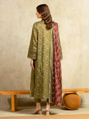 edenrobe Allure Unstitched Printed Khaddar 3Pc Suit EWU5A3-35957