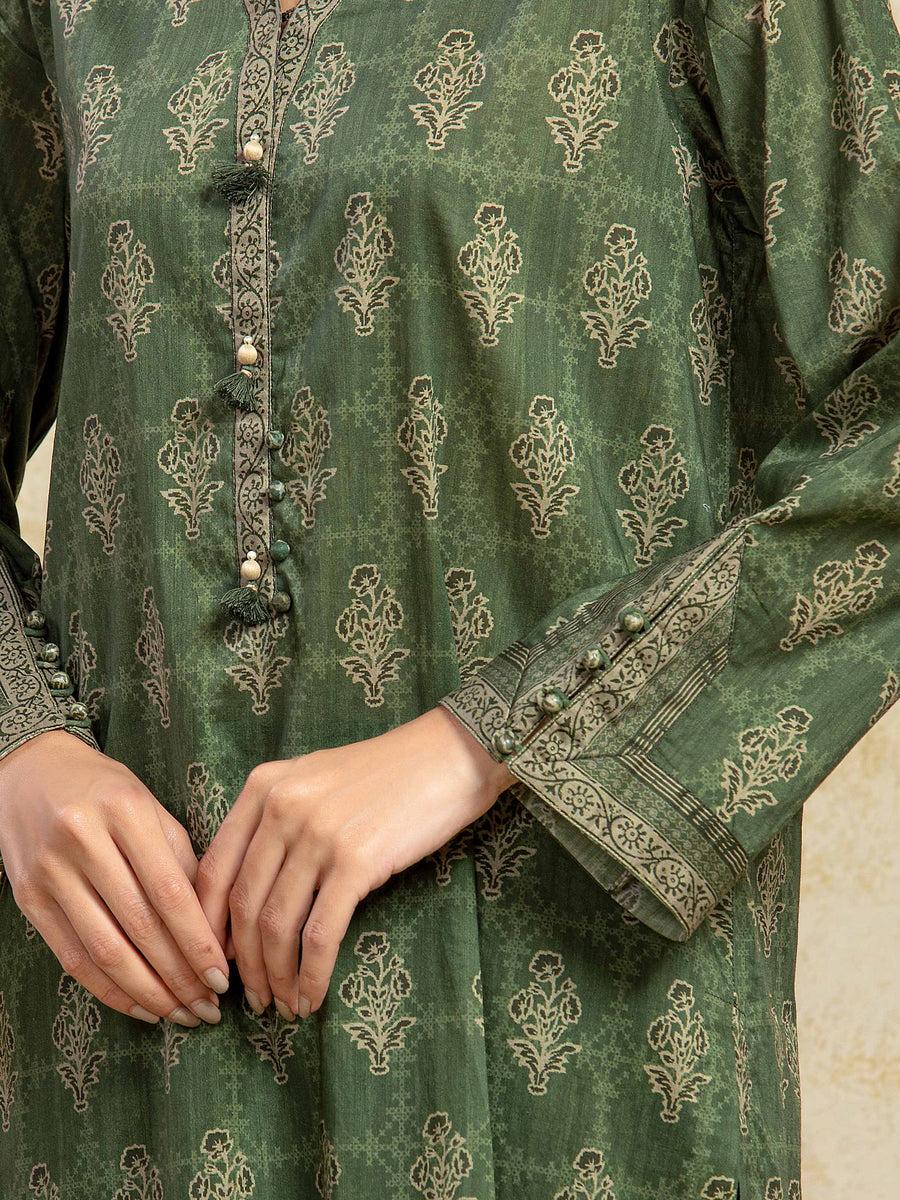 edenrobe Allure Unstitched Printed Khaddar 3Pc Suit EWU5A3-35958