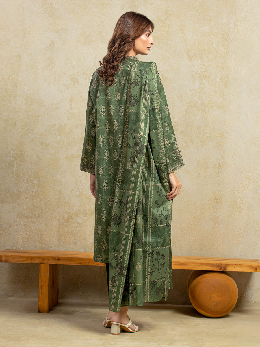 edenrobe Allure Unstitched Printed Khaddar 3Pc Suit EWU5A3-35958