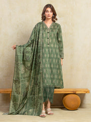 edenrobe Allure Unstitched Printed Khaddar 3Pc Suit EWU5A3-35958