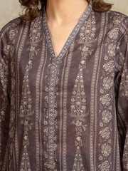 edenrobe Allure Unstitched Printed Khaddar 3Pc Suit EWU5A3-35961
