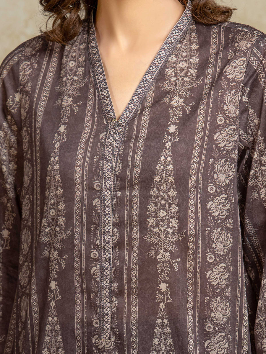 edenrobe Allure Unstitched Printed Khaddar 3Pc Suit EWU5A3-35961