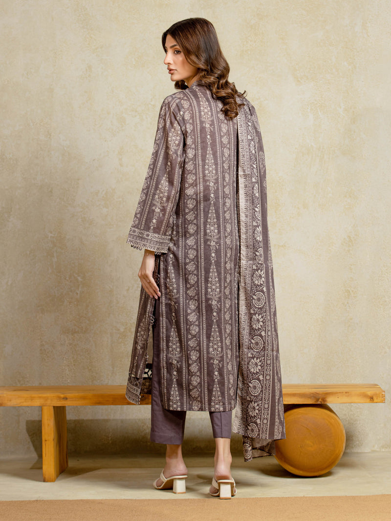 edenrobe Allure Unstitched Printed Khaddar 3Pc Suit EWU5A3-35961